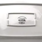 Gibson Elite Gracious 2-Piece White Ceramic Rectangular Serving Platter Set thumbnail 2