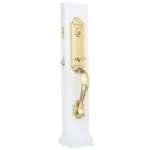 Baldwin Prestige Avendale Single Cylinder Handleset with Alcott Knob, Lifetime Polished Brass, SmartKey Security thumbnail 4
