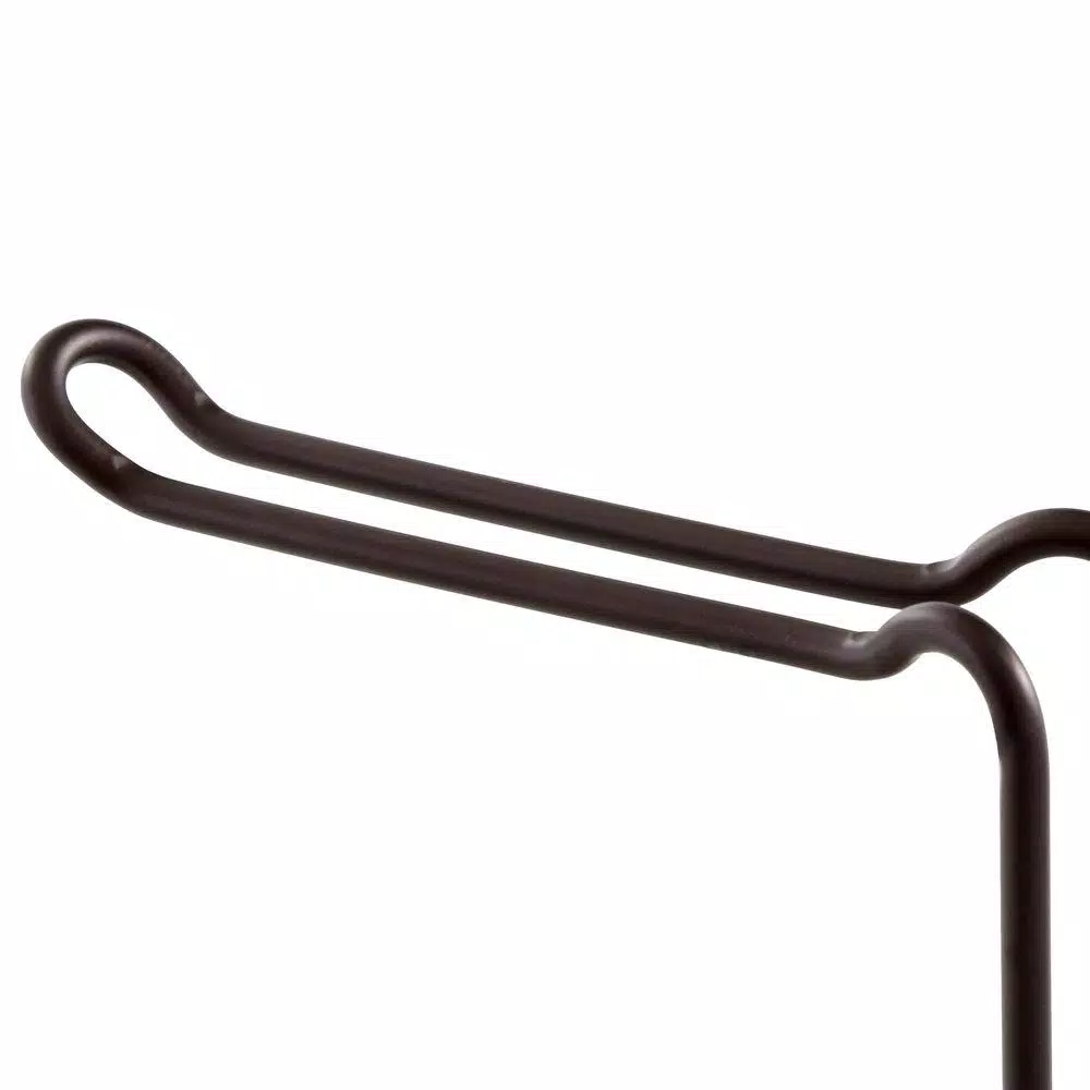 interDesign Twigz Freestanding Toilet Paper Holder Plus with Roll Reserve - Bronze Floral Design