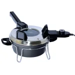 Total Chef Csech 3 Qt. Black Electric Pressure Cooker with Non-Stick Pot and Variable Temperature Control thumbnail 1