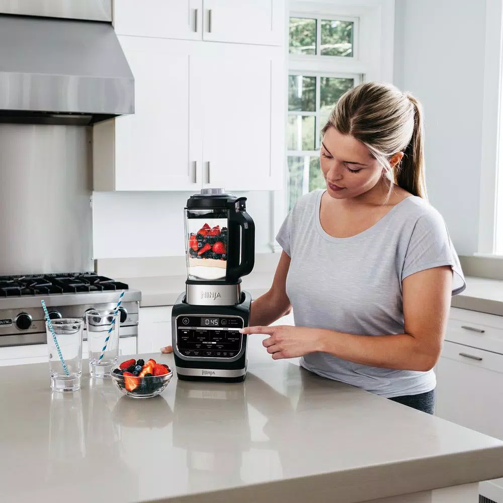 Ninja Foodi Cold and Hot Blender, 64 oz. Glass Pitcher, 1400-Peak-Watt High Speed Blender