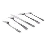 Home Basics River 20-Piece Stainless Steel Flatware Set, Silver Service for 4 thumbnail 3