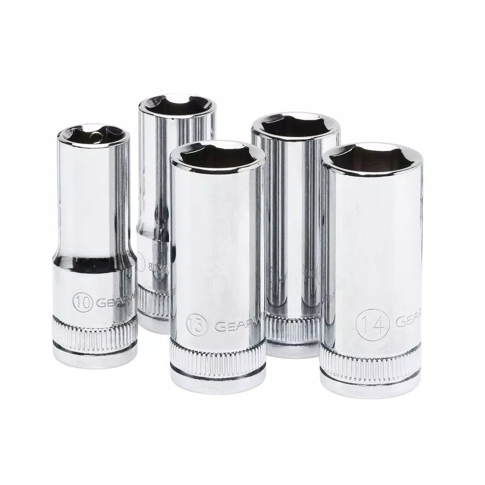 GearWrench 1/4 in. Drive SAE Mid Length Socket Set, 10-Piece
