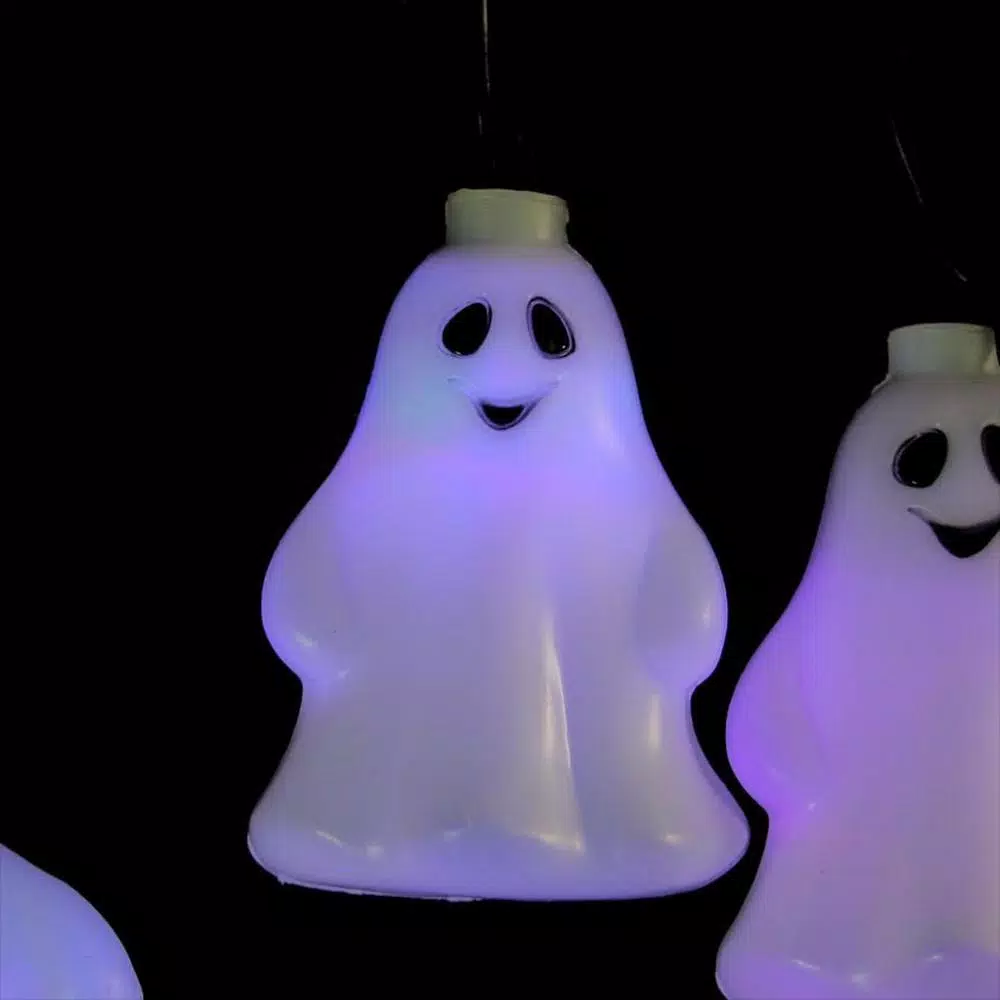 Northlight LED Color Changing Ghost Halloween String Lights, 10-Pack