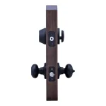Copper Creek Colonial Black Entry Door Knob with Single Cylinder Deadbolt Lockset Combo Pack thumbnail 3