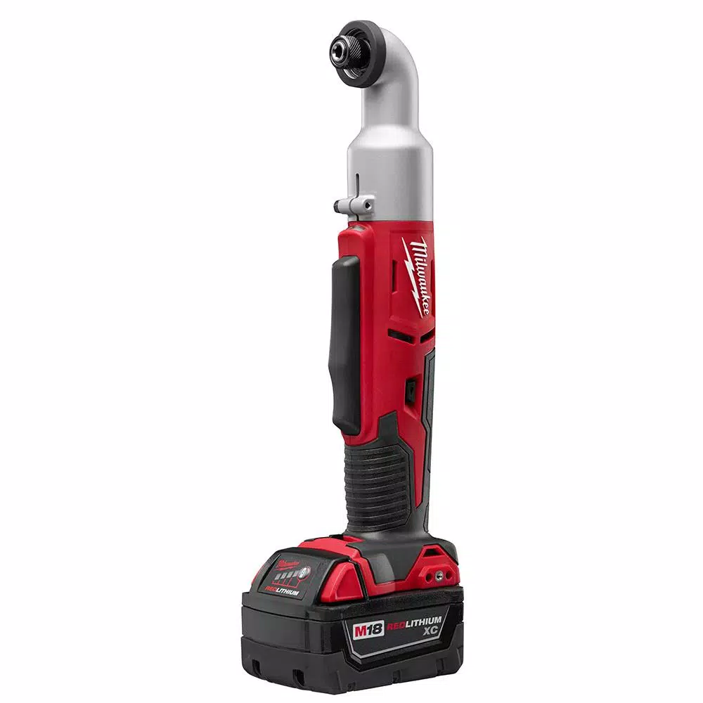 Milwaukee M18 18V Cordless 1/4 in. Hex 2-Speed Right Angle Impact Driver Kit with (2) 3.0 Ah Batteries, Charger & Case