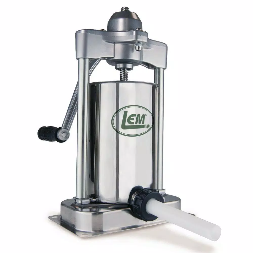 LEM 5 lb. Stainless Steel Vertical Sausage Stuffer with Hardened Steel Gears
