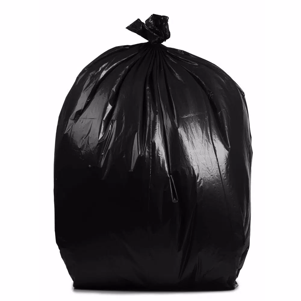 PlasticMill 55 Gallon Contractor Black Trash Bags, 4 Mil Heavy Duty, 38 in. x 58 in. (32 Count)