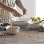 Denby Natural Canvas 9.5 in. Ceramic Serving Bowl, White thumbnail 2
