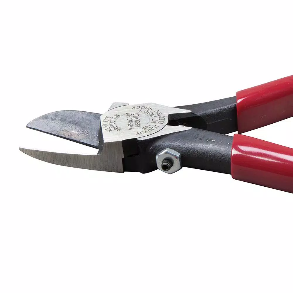 Klein Tools 7.65 in. Plastic Cutting Pliers with Red Dipped Handles