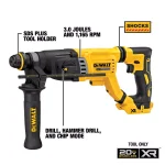 DEWALT 20V MAX XR Brushless 1-1/8 in. SDS Plus D-Handle Rotary Hammer (Tool-Only) thumbnail 3