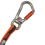 Ergodyne Squids 3119F(x) Dual Locking Carabiner Tool Lanyard with Swivel, Orange and Gray thumbnail 2