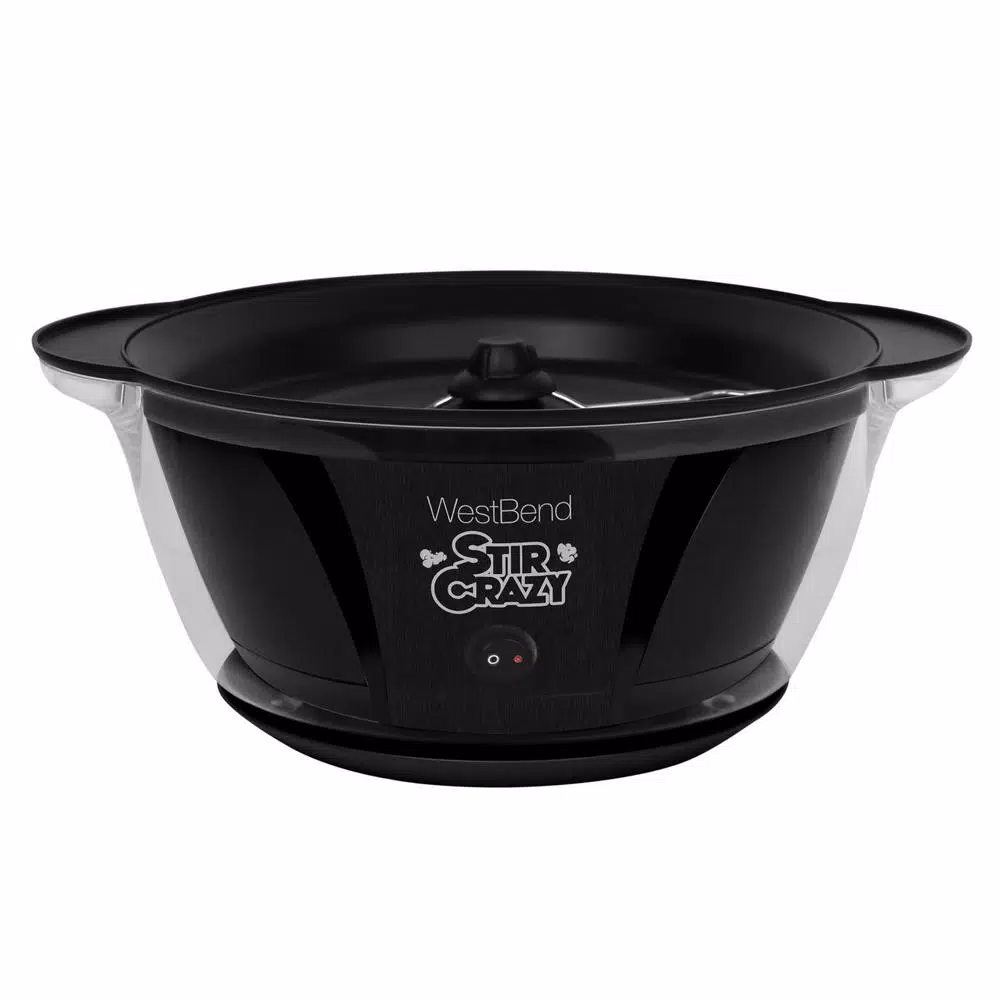 West Bend Stir Crazy Electric Hot Oil Popcorn Popper, 6 oz. Capacity, Black