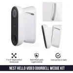 Wasserstein Adjustable Vertical Wall Mount Kit for Google Nest Hello Video Doorbell, White thumbnail 2