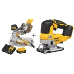 DEWALT 20V MAX Cordless 7-1/4 in. Sliding Miter Saw and Jigsaw Combo Kit with 4.0Ah Battery thumbnail 1