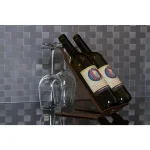 DI PRIMA USA Venetian Freestanding Tabletop Wine Rack - 2 Bottle & 2 Glass Holder, Chestnut Brown thumbnail 2