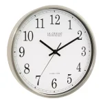 La Crosse Technology 12 in. Round Atomic Analog Wall Clock with Stainless Steel Frame thumbnail 5