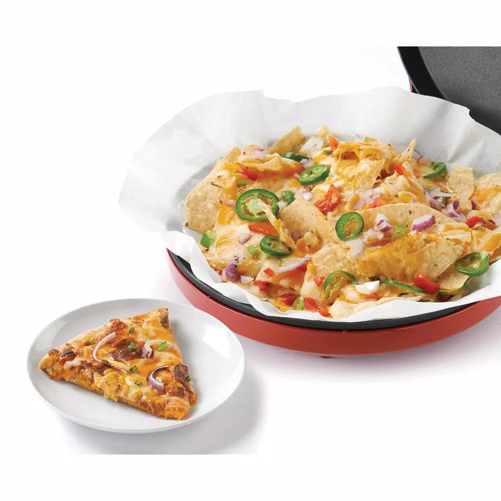 Betty Crocker 12 in. Non-Stick Pizza Maker, Red Specialty Countertop Grill