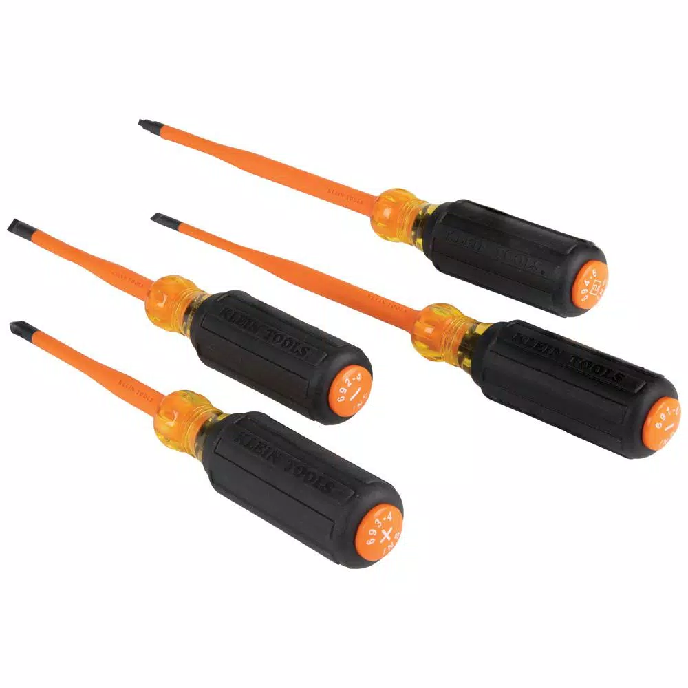 Klein Tools 4-Piece Slim-Tip Insulated Screwdriver Set, 1000V Rated