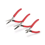 TEKTON 3-Piece Mini Pliers Set with Long Nose, Flat Nose, and Diagonal Cutters thumbnail 1