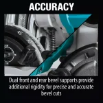 Makita 18V X2 LXT Brushless 6-1/2" Plunge Circular Saw (Tool Only) with 55T Carbide Blade thumbnail 8