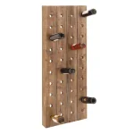 LITTON LANE Reclaimed Fir Wood Pegboard Wine Rack - 40 Bottle Capacity - Exposed Mahogany Finish thumbnail 5