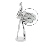 LITTON LANE 14 in. Decorative Ballerina Sculptures in Silver Polystone (3-Pack) thumbnail 3