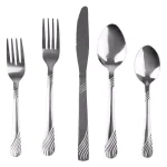 Home Basics River 20-Piece Stainless Steel Flatware Set, Silver Service for 4 thumbnail 1