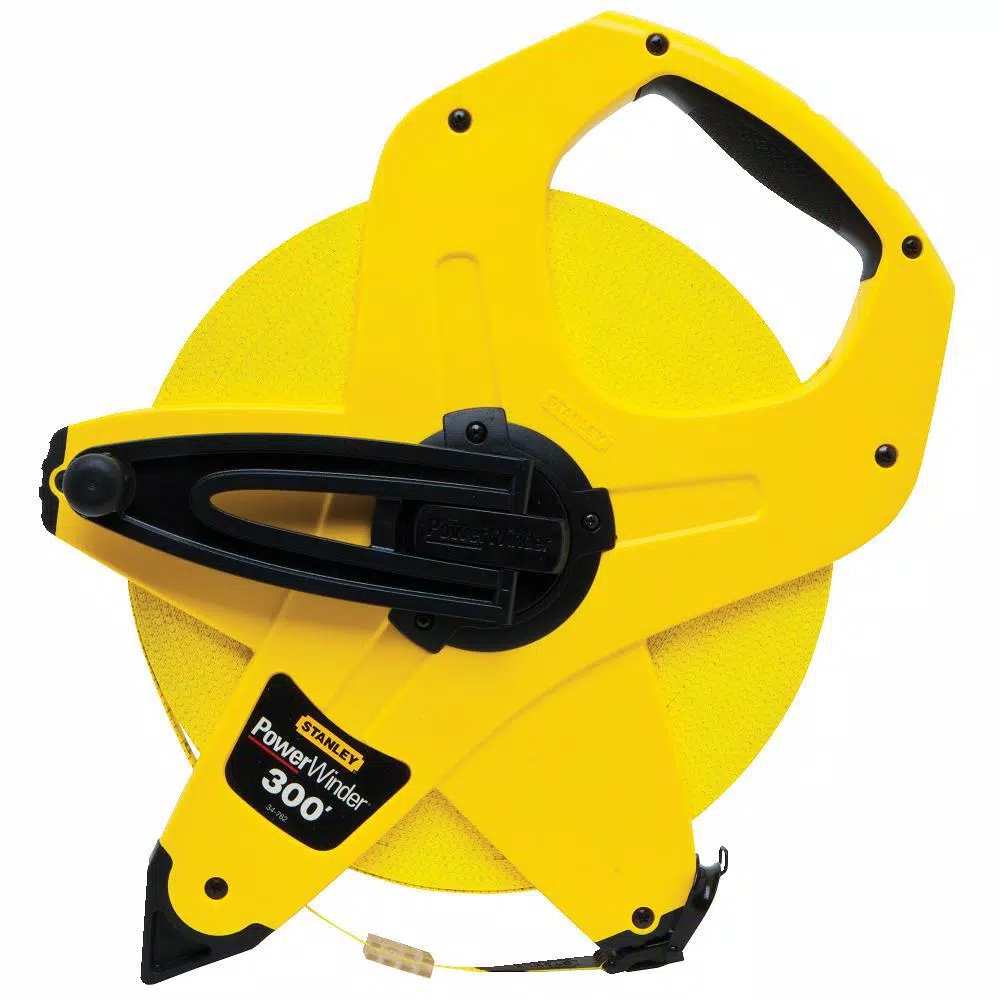 Stanley 300 ft. Fiberglass Tape Measure with Tru-Zero End Hook