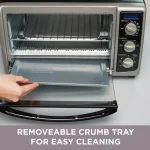 BLACK+DECKER 1500W 6-Slice Stainless Steel Convection Toaster Oven with Broiler Pan thumbnail 6