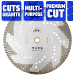 GRIP TIGHT TOOLS 10 in. Premium Deep Turbo Cut Diamond Saw Blade for Granite, Marble, Concrete & Masonry (10-Pack) thumbnail 2
