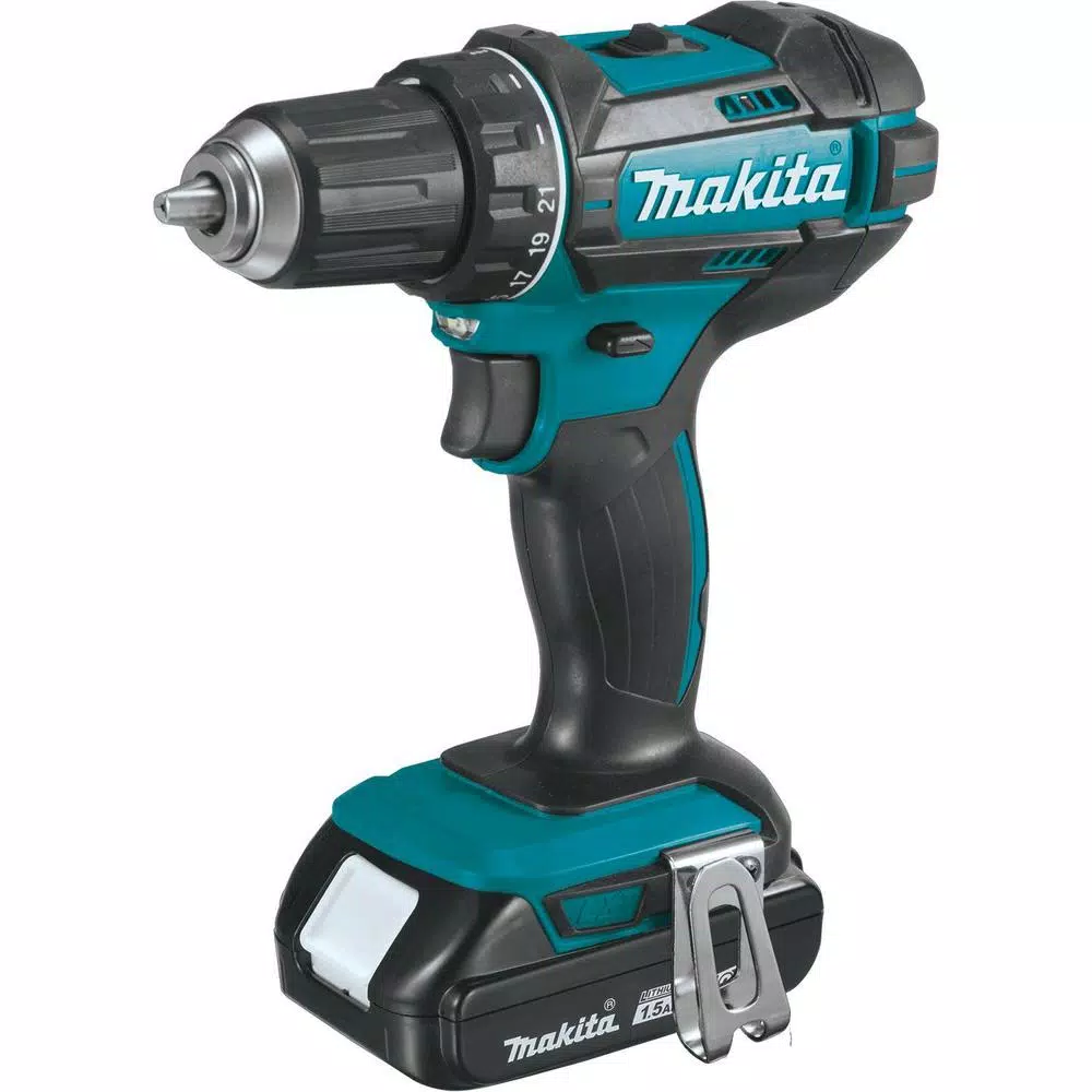 Makita 18V LXT Lithium-Ion 1/2 in. Compact Cordless Driver Drill Kit (XFD10SY)