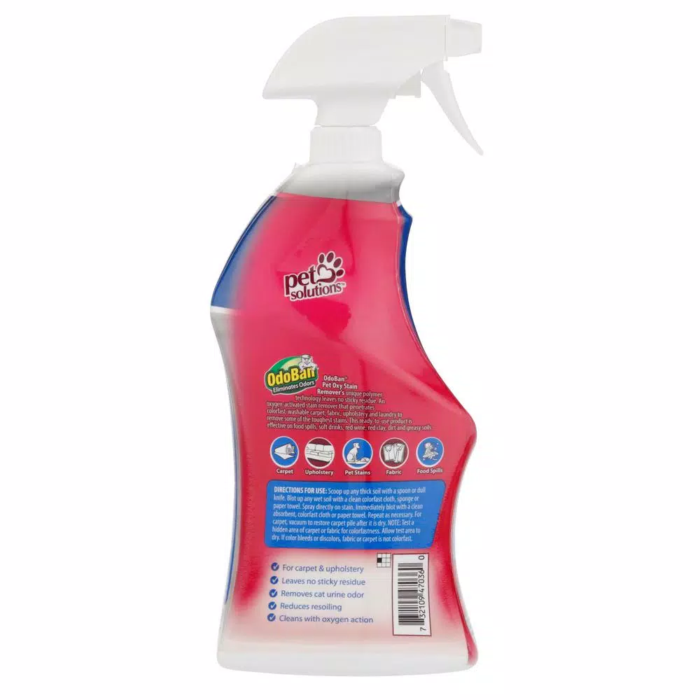 OdoBan Pet Oxy Stain Remover, 32 oz. Oxygen-Powered Odor and Stain Eliminator
