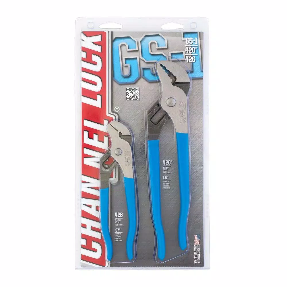 CHANNELLOCK 2-Piece Tongue and Groove Pliers Set, 6.5 in. and 9.5 in.