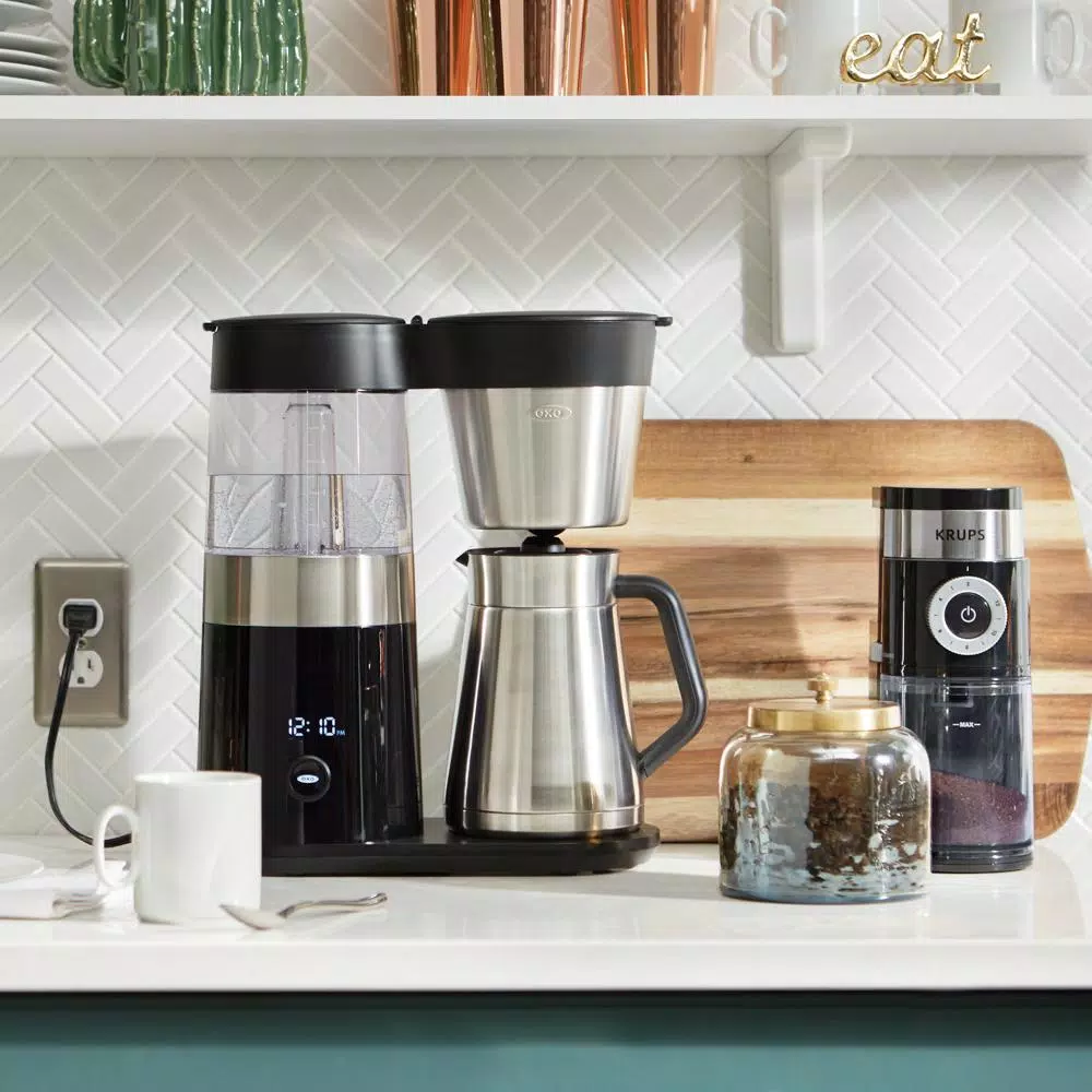 Krups GX5000 Professional Burr Coffee Grinder, 8 oz. Black Stainless Steel with 9 Grind Settings