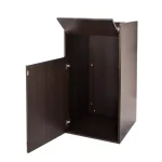Alpine Industries 40 Gal. Black Wood Commercial Tray Top Waste Enclosure Trash Receptacle thumbnail 3