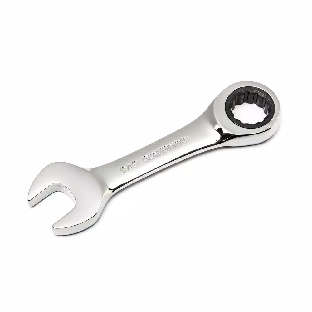 GearWrench 7-Piece SAE Stubby Combination Ratcheting Wrench Set