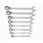 GearWrench 8-Piece Metric Reversible Combination Ratcheting Wrench Set thumbnail 1