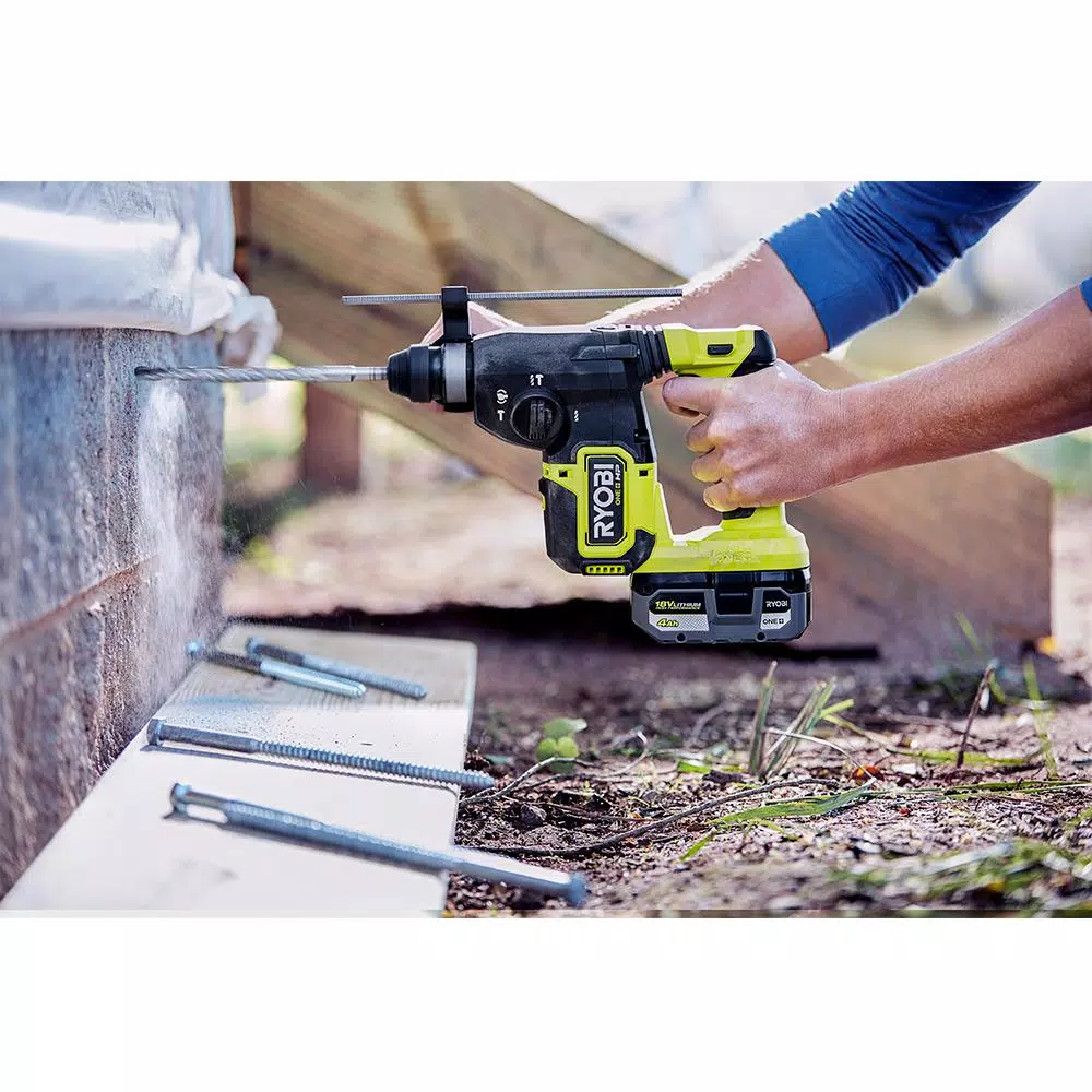 RYOBI 18V ONE+ HP Brushless 1 in. SDS-Plus Cordless Rotary Hammer Drill (Tool Only)