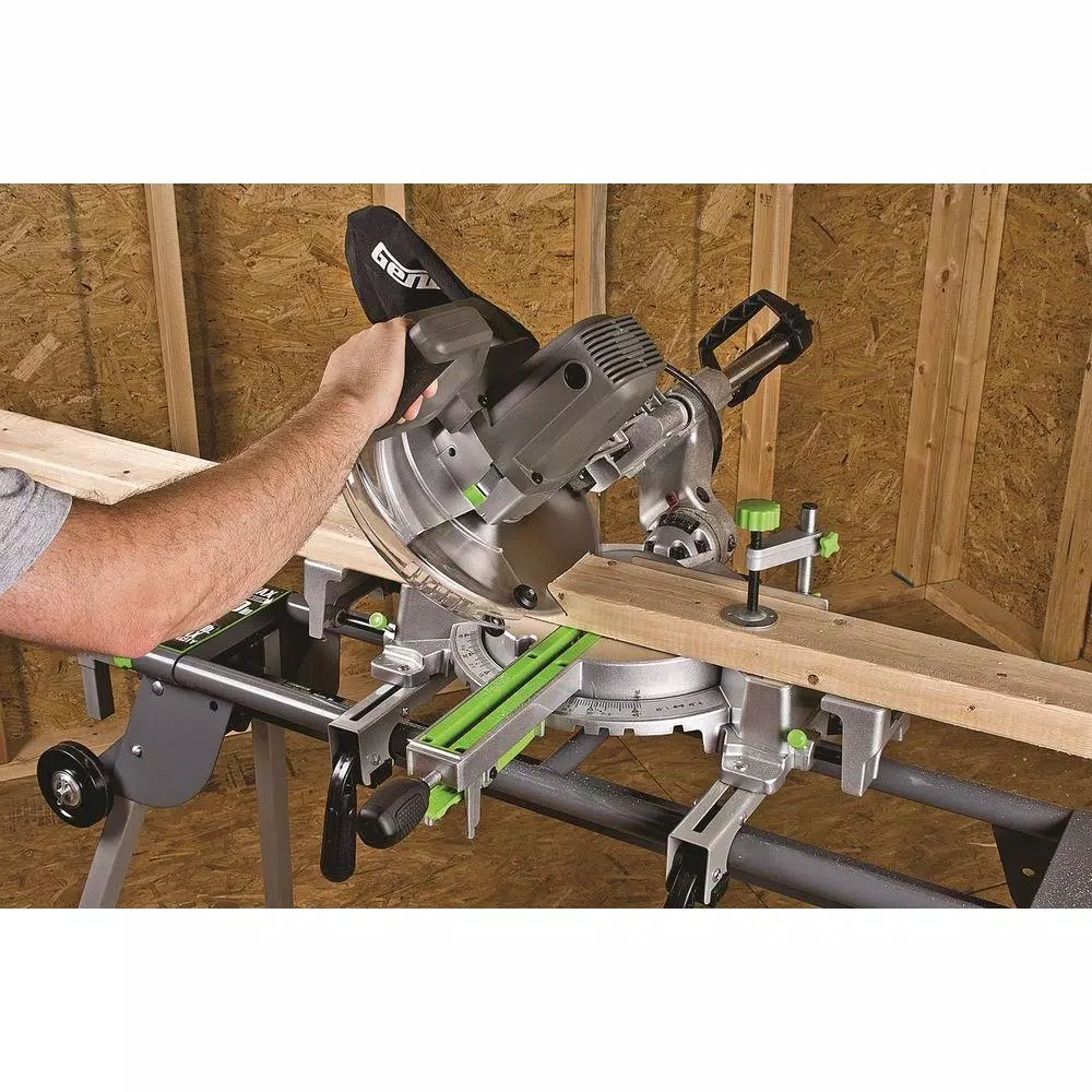 Genesis 15 Amp 10 in. Sliding Compound Miter Saw with Laser Guide