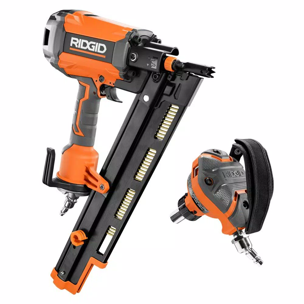 RIDGID 21-Degree 3-1/2 in. Framing Nailer and 3-1/2 in. Full-Size Palm Nailer Combo Kit