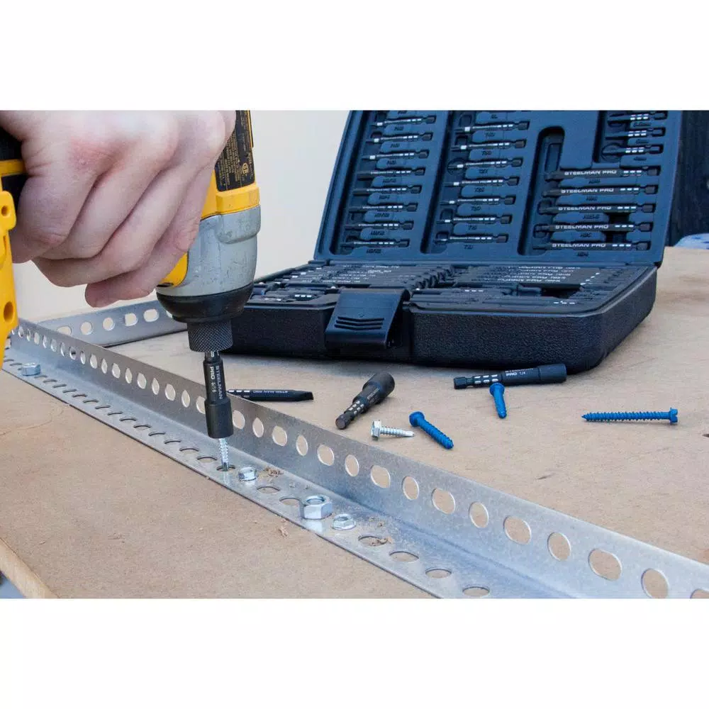 STEELMAN PRO 50-Piece Black Oxide Steel Impact Driver Bit Set