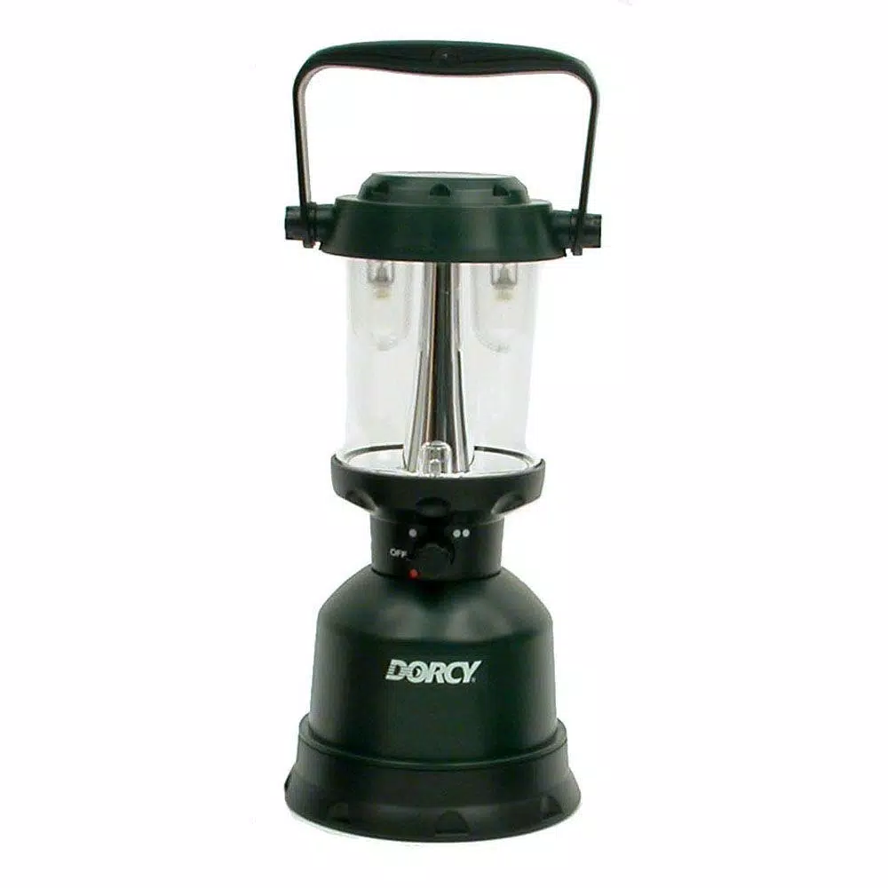 Dorcy 400 Lumen LED Twin Globe Lantern, Waterproof & Submersible, Green