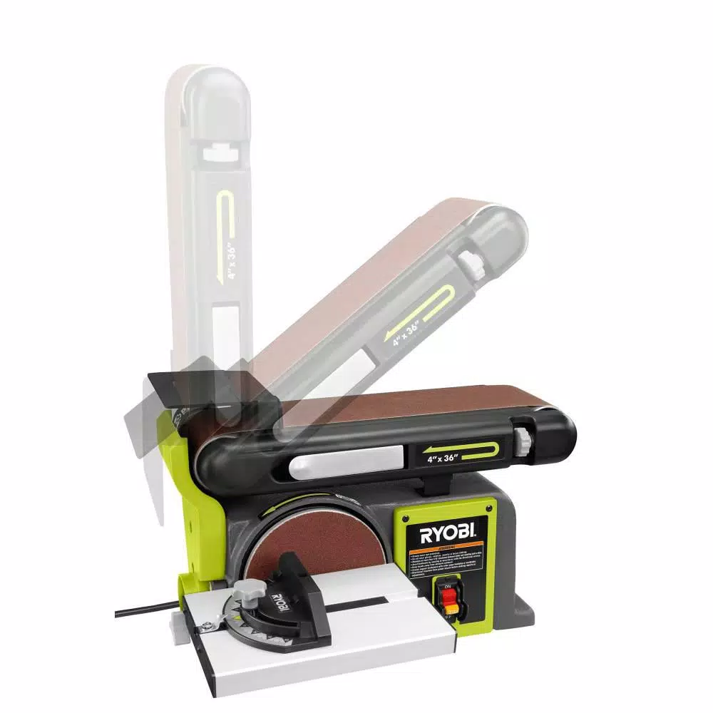 RYOBI 4 in. x 36 in. Belt and 6 in. Disc Sander, 120 V