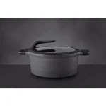 BergHOFF GEM Stay Cool 5.1 qt. Cast Aluminum Nonstick Stock Pot with Glass Lid, Gray thumbnail 4