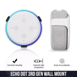 Wasserstein Wall Mount for Echo Dot (3rd Gen) - Black (2-Pack) thumbnail 2