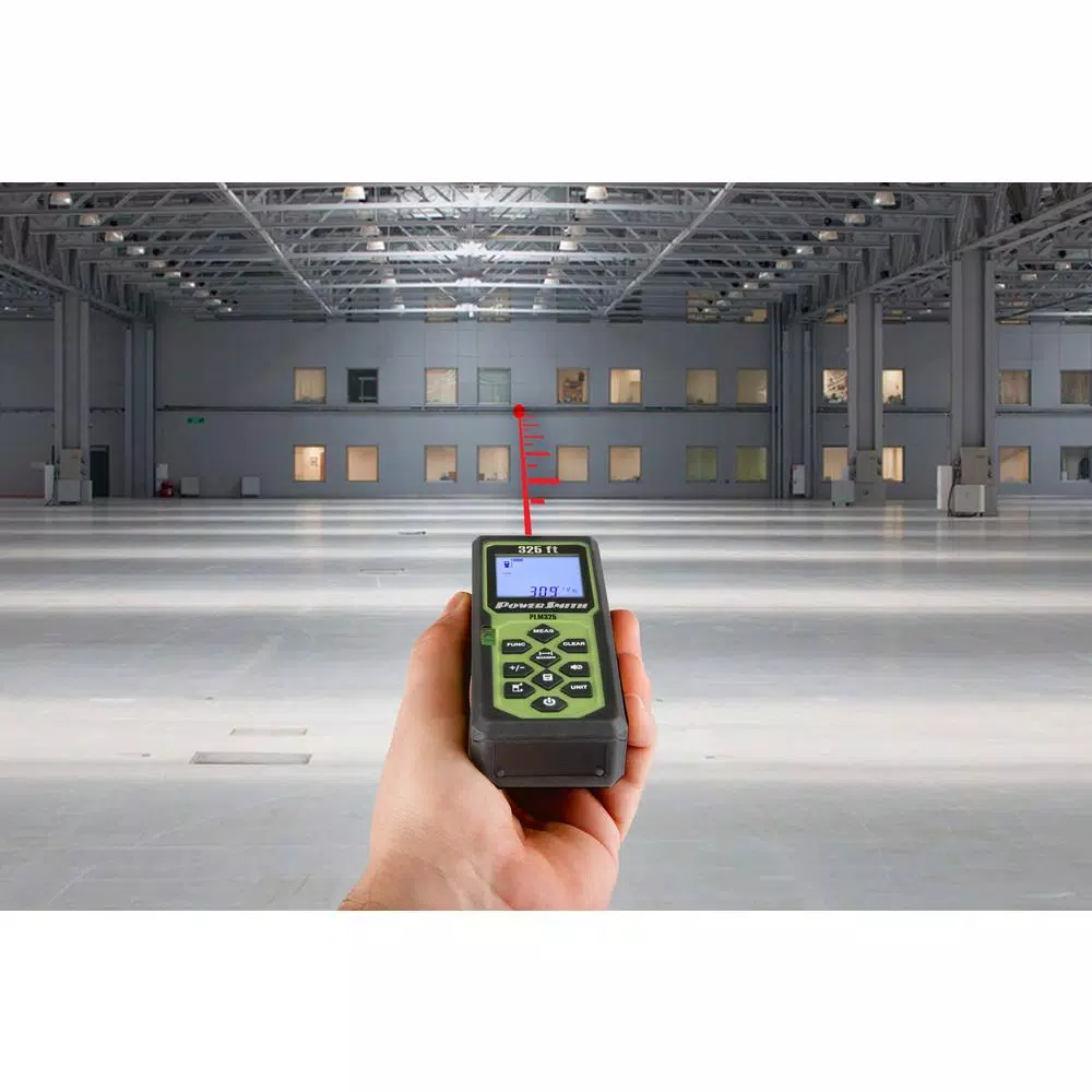 PowerSmith 325 ft. Weatherproof Digital Laser Distance Measure, 1/16 in. Accuracy