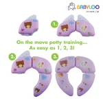 Babyloo Pink Animal Pattern Folding Cushioned Toilet Seat with Travel Bag thumbnail 5
