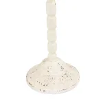LITTON LANE Tall Vintage White Metal Candelabra with Scrolled Arms - 30 inch thumbnail 4