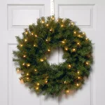 National Tree Company 24" Norwood Fir Artificial Wreath with 50 Dual Color LED Lights, Battery Operated thumbnail 4